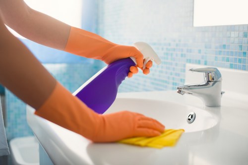 Professional cleaning of shared spaces in Merton apartment building