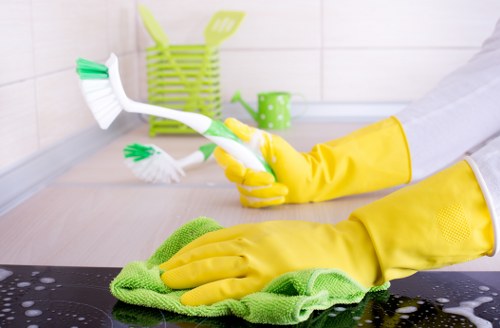 Local cleaning team working in a Merton property with easy access considerations