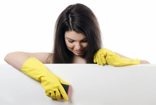 Local cleaning team preparing a property in Merton for handover
